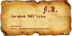 Jerabek Mónika névjegykártya